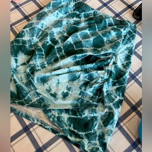 Charlotte Russe Mini Teal Tie Dye Skirt